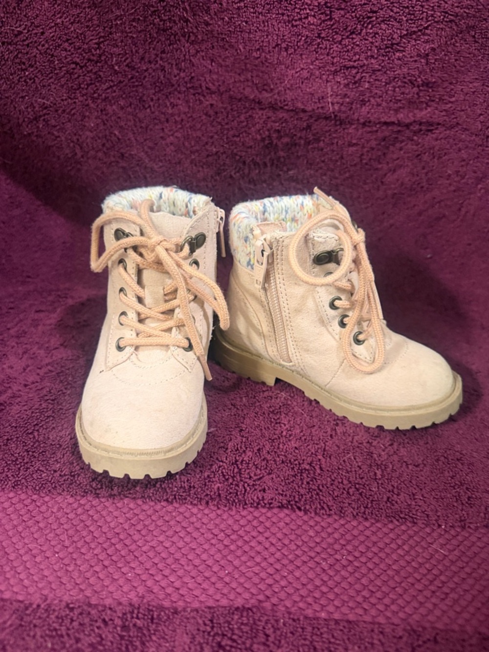Old Navy Pink Cuff Kids Boots